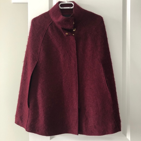 Asobio Wool Burgundy Cape - Picture 1 of 6